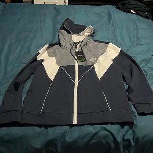 Hugo Boss Mens Color-Blocked Hooded Sweatshirt in a Cotten Blend